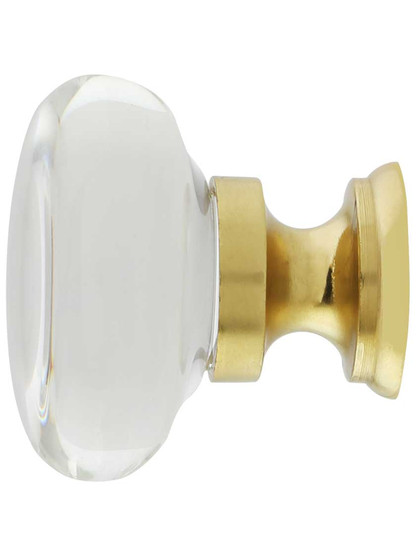 Alternate View of Providence Crystal Glass Cabinet Knob - 1 3/8 inch Diameter.
