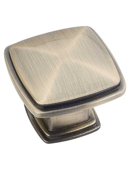 Alternate View of Milan Plain Cabinet Knob - 1 3/16 inch Square.