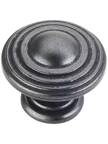 Alternate View 2 of Bremen 2 Ringed Cabinet Knob - 1 1/4 inch Diameter.
