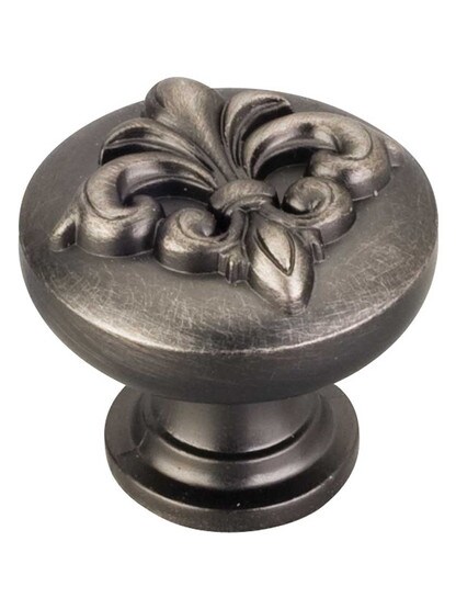 Alternate View 2 of Lafayette Raised Fleur-De-Lis Cabinet Knob - 1 3/8 inch Diameter.