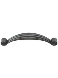 Lille Palm-Leaf Cabinet Pull - 3 3/4 inch Center-to-Center in Gunmetal.