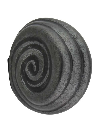 Lille Palm-Leaf Cabinet Knob - 1 1/4 inch Length in Gunmetal.