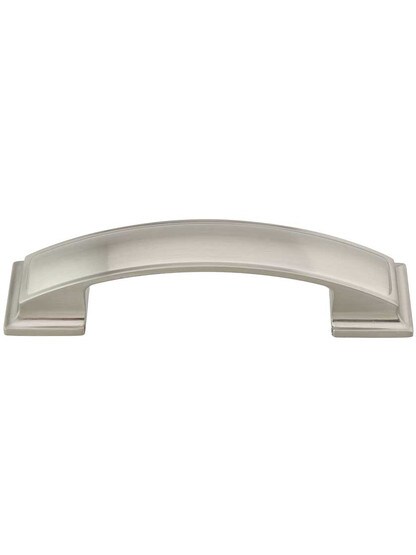 2 in. Center-to-Center Satin Nickel Antique Pillow Cup Pull