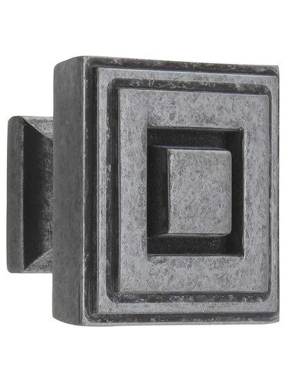 Delmar Cabinet Knob - 1 1/4 inch Square in Gunmetal.