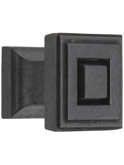 Delmar Cabinet Knob - 1 inch Square in Gunmetal.