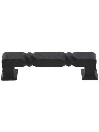 Tahoe Rustic Cabinet Pull - 3 3/4 inch Center-to-Center in Black.