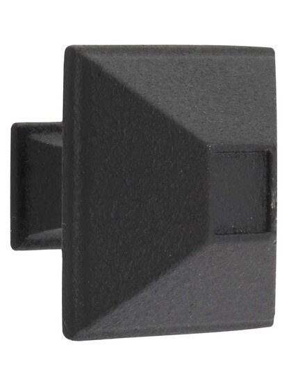 Tahoe Rustic Cabinet Knob - 1 1/4 inch Square in Black.