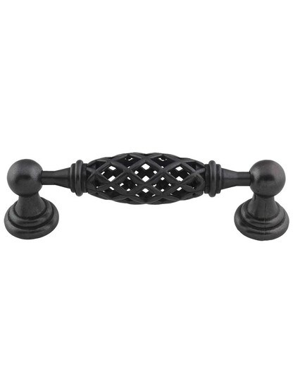 Tuscany Cabinet Pull - 3 3/4 inch Center-to-Center in Gunmetal.