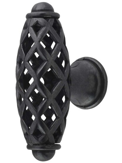 Tuscany Cabinet Knob - 13/16 inch x 1 7/16 inch in Gunmetal.