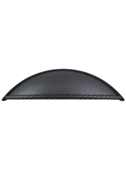 Lenoir Shaker Cabinet Cup Pull - 3 3/4 inch Center-to-Center in Gunmetal.