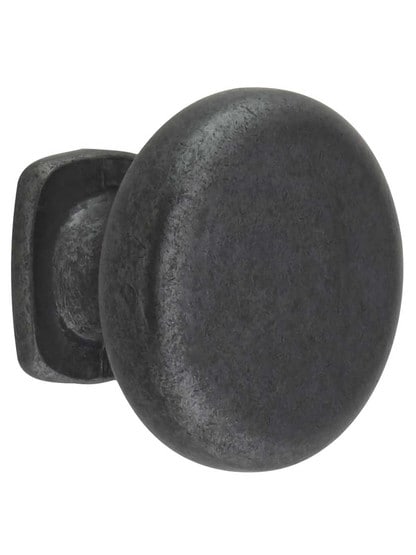 Belcastel Flat-Bottom Cabinet Knob - 1 3/8 inch Diameter in Gunmetal.