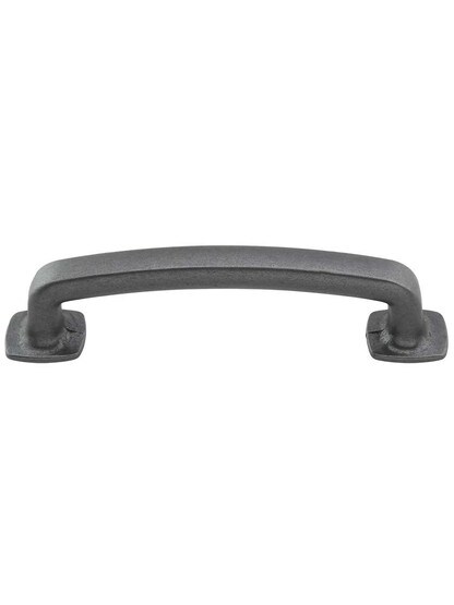 Belcastel Flat-Bottom Cabinet Pull - 3 3/4 inch Center-to-Center in Gunmetal.