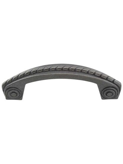 Rhodes Rope Detail Cabinet Pull - 3 inch Center-to-Center in Gunmetal.