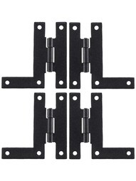 Set of H - L Style Cabinet Hinges - 3 inch H x 3 inch W .