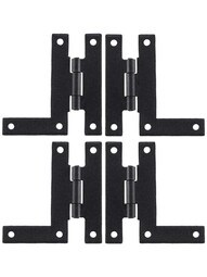 Set of "H - L" Style Cabinet Hinges - 3" H x 3" W