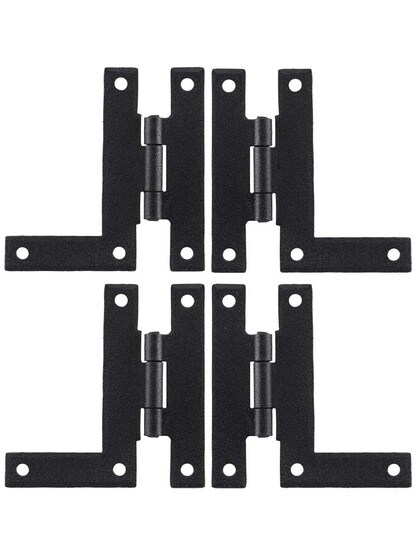 Set of H - L Style Cabinet Hinges - 3 inch H x 3 inch W .