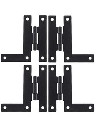 Set of "H - L" Style Cabinet Hinges - 3" H x 3" W
