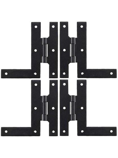 Set of H - L Style Cabinet Hinges - 4 inch H x 4 inch W.