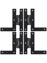 Set of "H - L" Style Cabinet Hinges - 4" H x 4" W