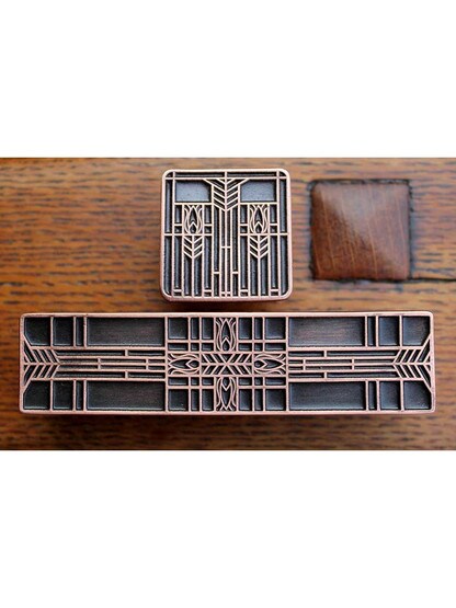 Alternate View of Prairie Tulips Cabinet Knob - 1 1/4 inch Square