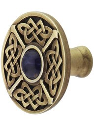 Celtic Jewel Knob Inset with Blue Sodalite