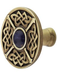 Celtic Jewel Knob Inset with Blue Sodalite.