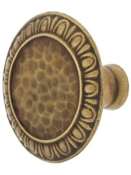 Cast Pewter Egg & Dart Cabinet Knob - 1 3/8" Diameter