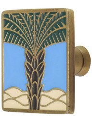 Royal Palm Enameled Knob
