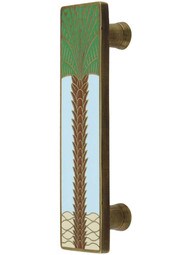 Royal Palm Enameled Vertical Pull.