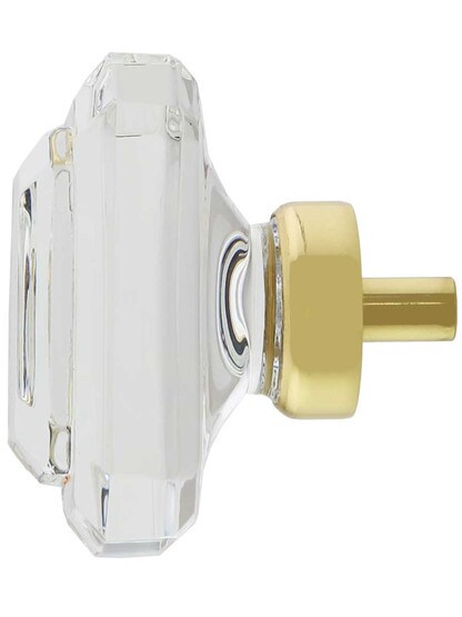 Alternate View of Large Baguette Crystal Cabinet Knob.