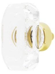 Large Baguette Lead-Free Crystal Cabinet Knob.