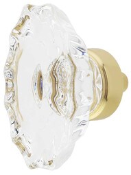 Chateau Lead-Free Crystal Cabinet Knob - 1 3/4" x 1 1/16"
