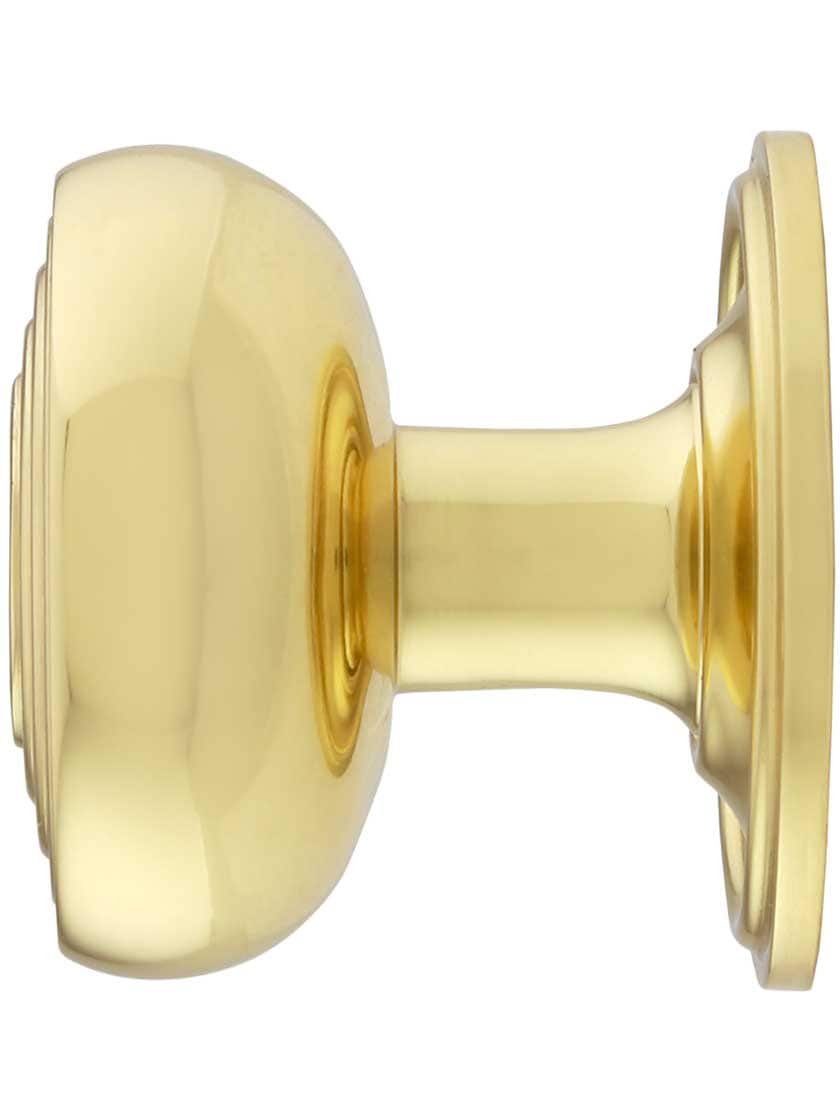 Alternate View of Streamline Deco Cabinet Knob - 1 3/8 inch Diameter with Classic Rosette.