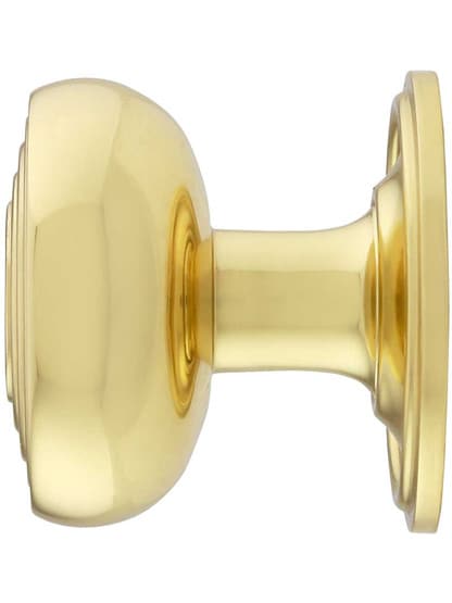 Alternate View of Streamline Deco Cabinet Knob - 1 3/8 inch Diameter with Classic Rosette.