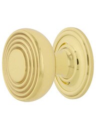 Streamline Deco Cabinet Knob - 1 3/8 inch Diameter with Classic Rosette.