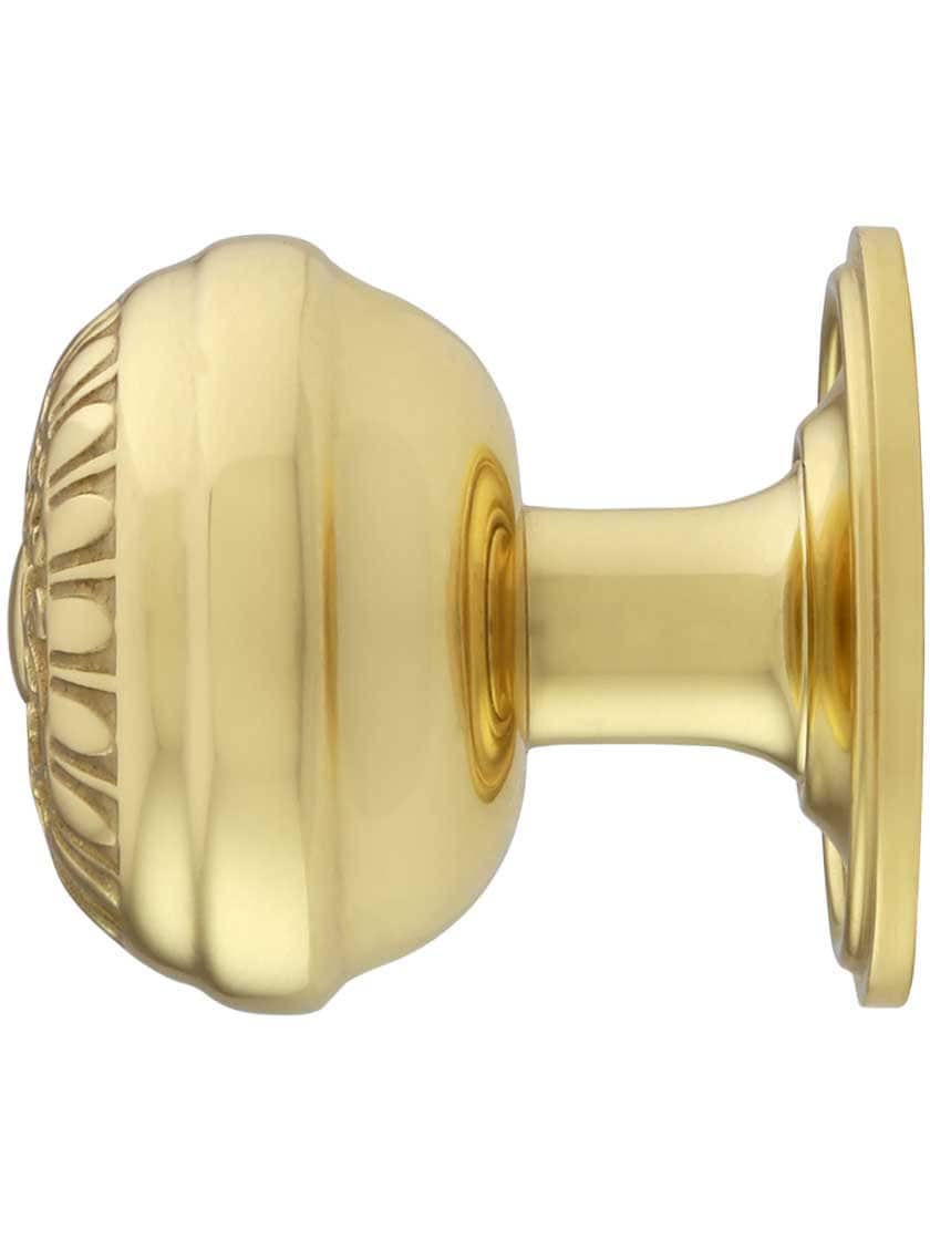 Alternate View of Egg and Dart Cabinet Knob - 1 3/8 inch Diameter with Classic Rosette.