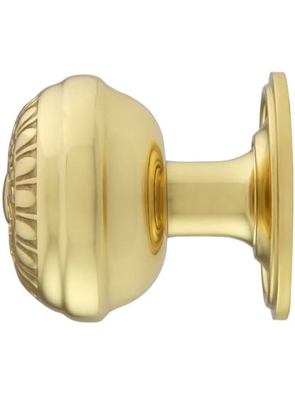 Alternate View of Egg and Dart Cabinet Knob - 1 3/8 inch Diameter with Classic Rosette.