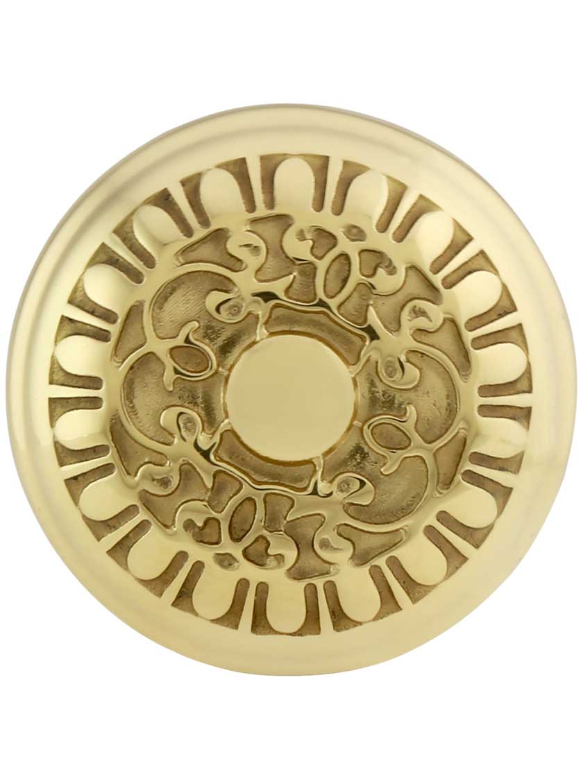 Alternate View 2 of Egg and Dart Cabinet Knob - 1 3/8 inch Diameter with Classic Rosette.