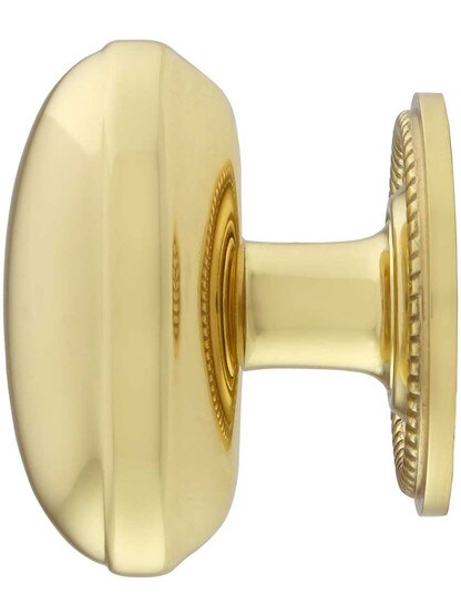 Alternate View of Homestead Cabinet Knob - 1 1/8 inch x 1 3/4 inch with Rope Rosette.