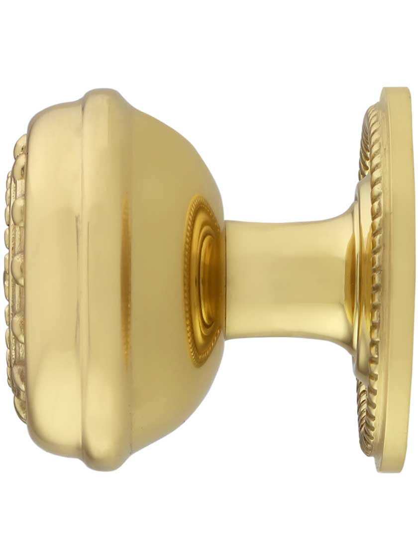 Alternate View of Meadows Cabinet Knob - 1 3/8 inch Diameter with Rope Rosette.