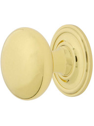 Classic Round Cabinet Knob - 1 3/8" Diameter with Matching Rosette