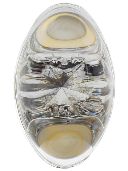 Oval Clear Lead-Free Crystal Cabinet Knob - 1 3/4" x 1 1/16"