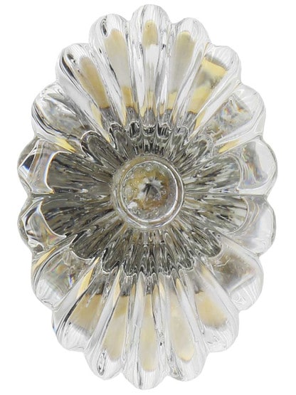 Alternate View 2 of Oval Fluted Crystal Cabinet Knob - 1 3/4 inch x 1 1/8 inch.