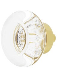 Round Clear Crystal Cabinet Knob - 1 3/8" Diameter