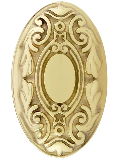 Alternate View 2 of Decorative Oval Cabinet Knob - 1 1/8 inch x 1 3/4 inch with Rope Rosette.