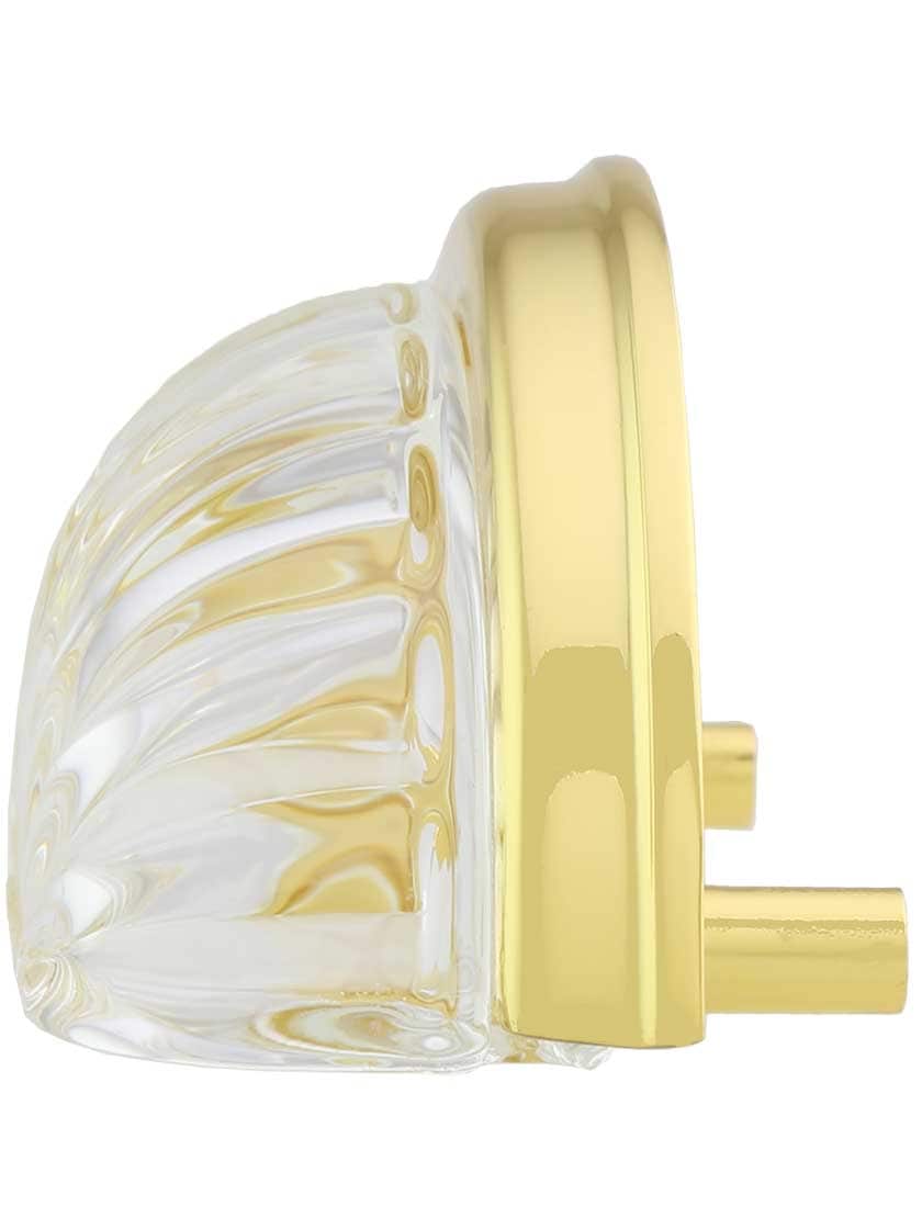 Alternate View of Fluted Lead-Free Crystal Cup Pull - 3 inch Center-to-Center.