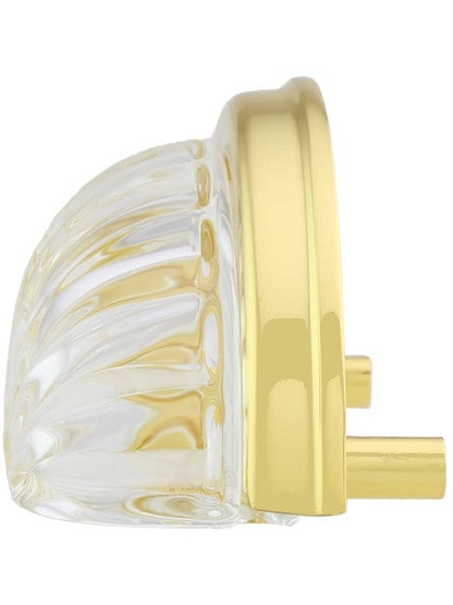 Alternate View of Fluted Lead-Free Crystal Cup Pull - 3 inch Center-to-Center.