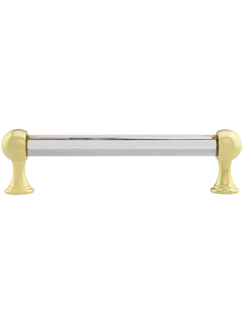 Alternate View of Lead-Free Crystal Handle Pull - 5 inch Center-to-Center.