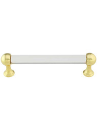Lead-Free Crystal Handle Pull - 5 inch Center-to-Center.