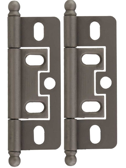 Full Mortise Inset Antique Nickel Hinge (1-Pair) Full Mortise Inset Antique Nickel Hinge (1-Pair)